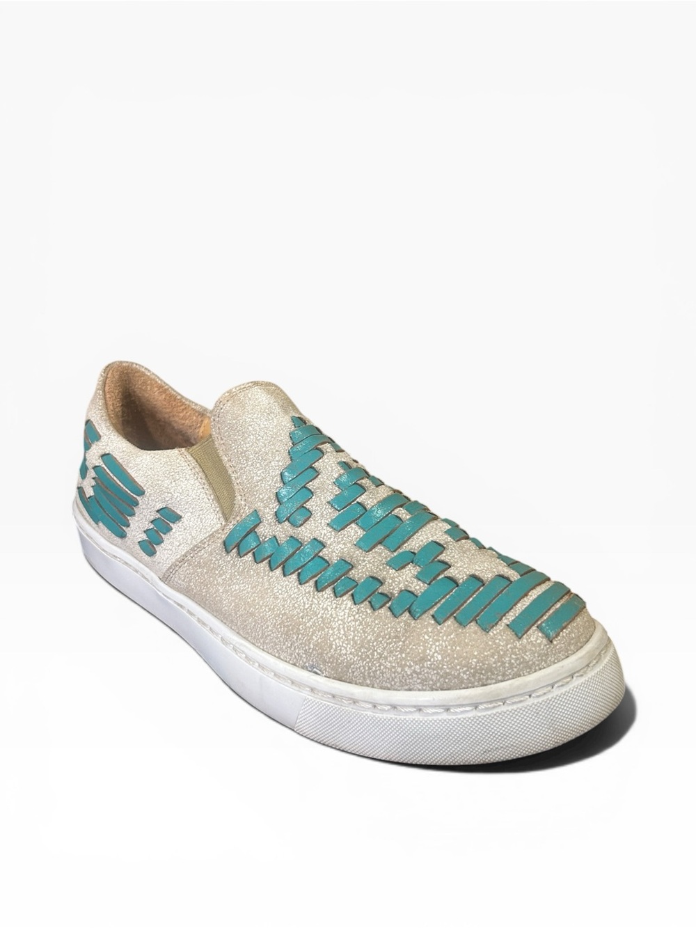 Agave Sky Dakota Leather Slip-On Sneakers Turquoise Women’s Size 11 - Picture 7 of 13